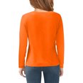 thumbnail image 4 of Riecok Hoodies for Girls Long Sleeve Tops Long Sleeve Crew Neck Casual Spring Clothes 2025 Basic Fitted Outdoor Lightfleece Lined Tops Trendy Outfits Hoodie Older Children Pullover Orange 12-13 T, 4 of 4