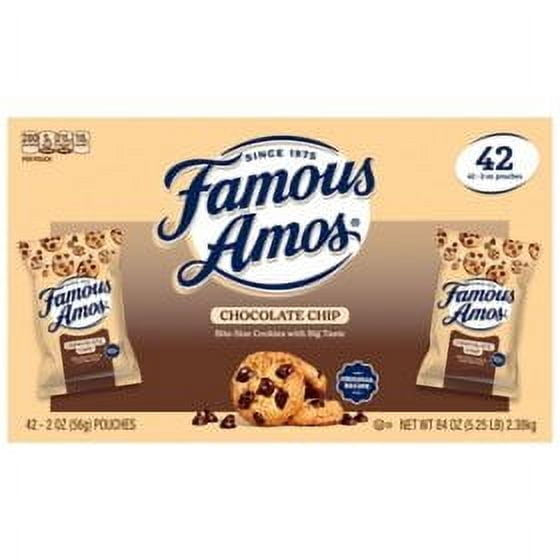 Famous Amos Chocolate Chip Cookies, 2 oz., 42 count.pack of 2