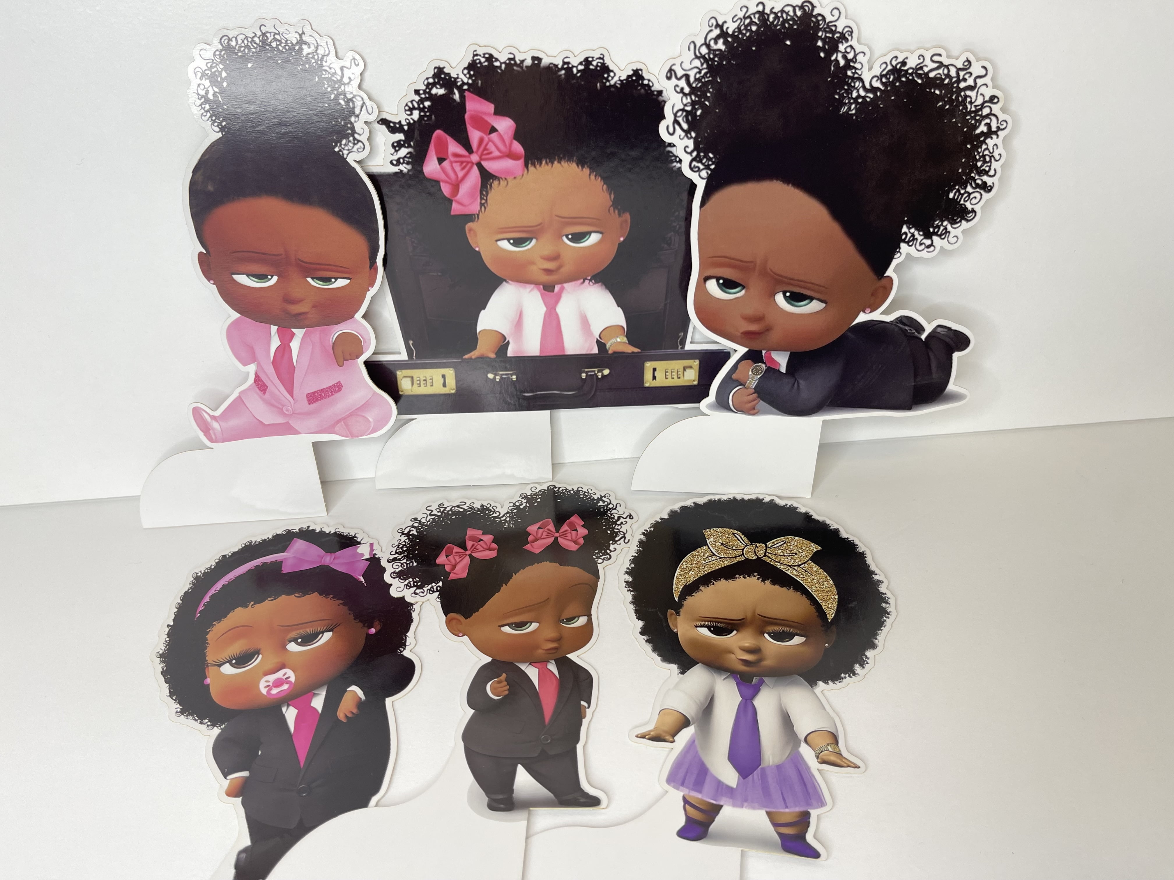 Boss girl baby, african, american, girl, baby shower, centerpieces Girl
