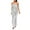 White, variant on OSOLU Solid Color Women Sleeveless Strapless Sequined Jumpsuit Cozy Dailywear