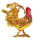 thumbnail image 4 of Figura de gallo de la suerte en caja de baratijas de metal esmaltado, figura de animal para niñas o mujeres Dorado, 4 of 9