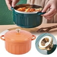 thumbnail image 2 of CHENMEI 304 Stainless Enamel Instant Noodle Bowl with Lid Double Layer Anti Scalding Binaural Design Student Dormitory Rice Bowl Portable Fast Cup, 2 of 6