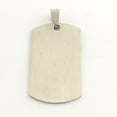 thumbnail image 2 of 5pcs Non-Tarnish 201 Stainless Steel Rectangle Stamping Blank Tag Pendants with Snap on Bail Stainless Steel color 43x24x1mm Hole: 3mm, 2 of 2