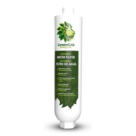GreenGro Water Filter - Removes Chlorine & Heavy Metals That Can Harm Plants - 1 Filter by GreenGro Biologicals