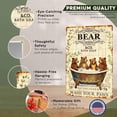 thumbnail image 3 of Rustic Bear Decor Metal Tin Sign, Funny Bathroom Wall Art, Lodge Cabin Home Decoration, 8 x 12 Inch, 3 of 6