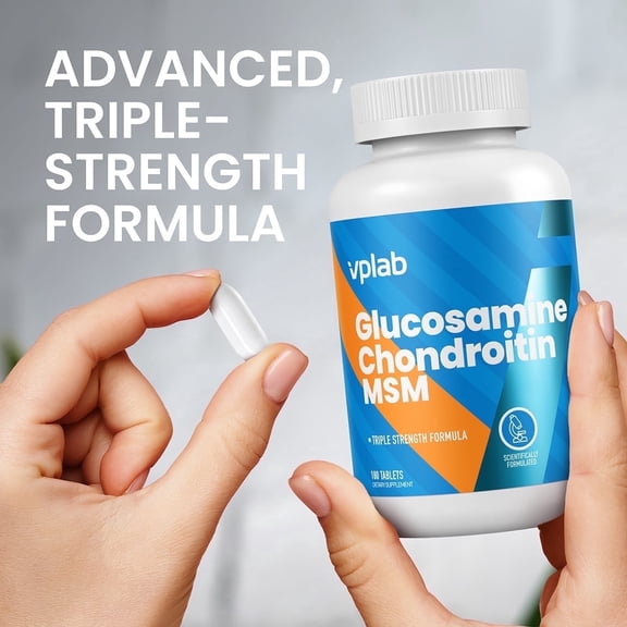 Vplab Nutrition Glucosamine Chondroitin MSM Caplets 180 Count