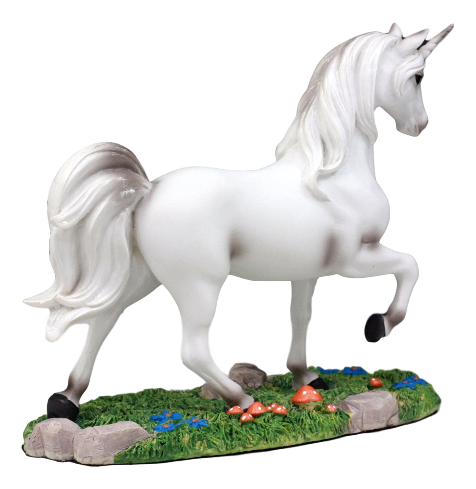 Ebros Enchanted Forest Glade Strolling Unicorn Figurine Decorative Statue 6.75"Long
