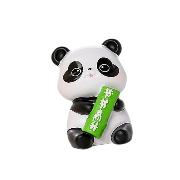 Figura de panda, adorno de mesa, decoración para el salpicadero del coche, escultura de animal para escritorio, mesa, centro de mesa, sala de estar, Estilo I