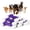 06PC-Bacon Flavor-Purple, variant on Indestructible Beef-Flavored Hard Nylon Dog Chew Toys, 10-Pack Tough Bone Chews for Aggressive Chewers, Large Breed Dog Toys to Keep Them Busy, Red