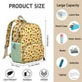 thumbnail image 6 of Sunflower Butterfly Students Backpack - Cute Floral and Bee Design, Vintage Boho Yellow Rustic Farmhouse Lightweight Water-Resistant Oxford Fabric School Bag, 6 of 6