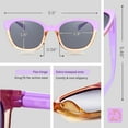 thumbnail image 3 of Leafael Personalized Initials Polarized Sunglasses for Women, Letter D – Two-Tone Purple Square Frame, UV400 Monogram Sunglasses, Gift for Her & Bridesmaids, 3 of 6