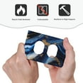 thumbnail image 4 of Fotbe Navy Blue Marble Print Duplex Receptacle Wall Plate, 1-Gang 5.0" x3.0" Wall Outlet Covers, Dual Outlet Faceplates Covers, Color-matched Screws Included-Style S, 4 of 6