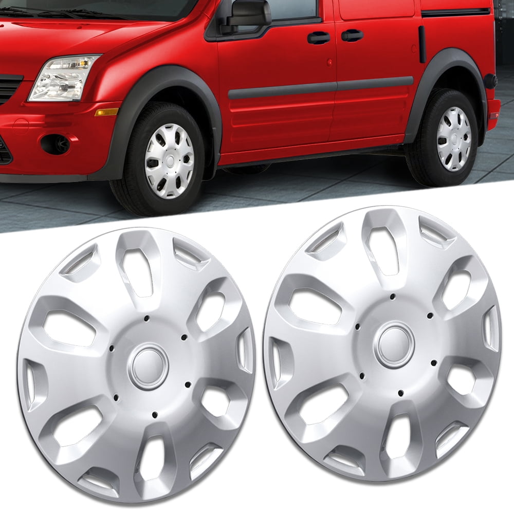 PIT66 2pcs Wheel Covers Hub Caps Full Rim Hubs Fit for Transit Connect Ford Van 15" 2010 2011 2012 2013 9T1Z1130A, 9T161130AA