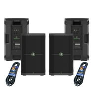 Mackie Pair Thump210 Enhanced 1,400watt 10-inch Powered Speaker & 2 XLR Cables