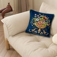 thumbnail image 5 of chaungfeng Vintage Embroidered Throw Pillows Covers 18.9x18.9in，Vintage Decorations Floral Embroidered Cushion Cover for Sofa Couch Bed Chairs Car, 5 of 6