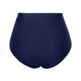 thumbnail image 5 of Gubotare Women Mid Waist Bikini Bottom Swimwear Solid Color Beachwear Brazilian Bikini Bottom Ruched Bathing Swim Bottom,Navy XXL, 5 of 5
