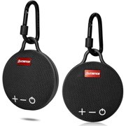 UrbanX Bluetooth 5.0 Speaker with Clip, 20H Playtime, Compact Speaker with Big Sound, Punchy Bass, Wireless IPX7 Waterproof Speaker for Lenovo Tab P11 Gen 2 & Beach, Pool, Boat, Biking Black 2 Pack