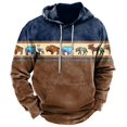 thumbnail image 3 of Sudadera con capucha estilo indio vintage para hombre, sudadera unisex de moda Harajuku, chaqueta nueva, ropa de calle informal de gran tamaño, 3 of 5