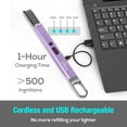 thumbnail image 2 of 2Pack Electric Lighter – USB Rechargeable Candle lighter, Windproof Flameless Plasma Arc Lighter for BBQ Grill, Camping, Stove, 7.5” Long Stick Lighter,Purple, 2 of 11