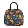 thumbnail image 2 of Womens DarkBlue Cartoon Dinosaurs Planets Pattern Lunch Box for Work,Insulated Lunch Bag for Women,Loncheras Para Mujer,Leakproof Adult Lunch Bag for Work,Beach,Travel,Picnic,Camping, 2 of 7