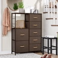 thumbnail image 3 of 34" Brown Steel and Fabric Seven Drawer Chest, 3 of 3