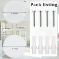 thumbnail image 2 of 4 Packs Support Adhésif pour Tringle de Rideau de Douche Support de Tension pour Tringle de Rideau de Douche avec Vis pour Supporter les Tringles de Rideau de Douche, Blanc, 2 of 7