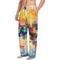 thumbnail image 6 of Fuzoiu Colorful Fishing Boats Print Men's Pajama Pants,Lounge Pants for Men,Lounge PJ Bottoms,Sleepwear Pants with Drawstring Pockets -Medium, 6 of 6