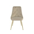 thumbnail image 1 of Topline Home Furnishings Velvet Side Chair with Gold Legs, 1 of 6