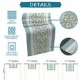 thumbnail image 5 of Table Runner Dresser Scarf 16 x 72 Inch Country Daisy Blue White Stripes Floral Watercolor Texture Table Runners Non-Slip Heat Kitchen Dining Table Decor for Indoor Outdoor Home Party Decoration, 5 of 7