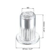 thumbnail image 2 of M3 Rivet Nuts Aluminium Alloy Knurled Flat Head Threaded Insert Nut Silver 50 pcs, 2 of 5