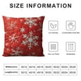 thumbnail image 5 of GOSMITH  Christmas Decorative Throw Pillow Covers, Soft Faux Fur Pillow Cases Covers with Silver Snowflake Glitter Printed Cute Pillowcases for Couch Sofa Bed Girls Room, Red, 5 of 5