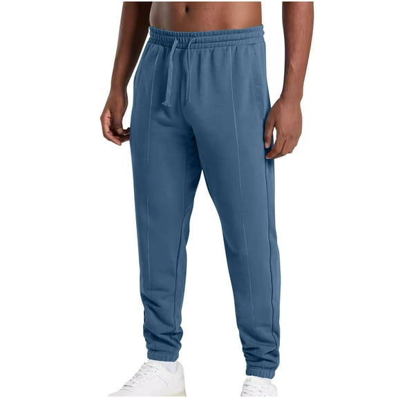 Generic Men's Spring Jogger Sweatpants Casual Baggy Elastic Waist Drawstring Trousers Workout Running Cargo Pants with Pockets