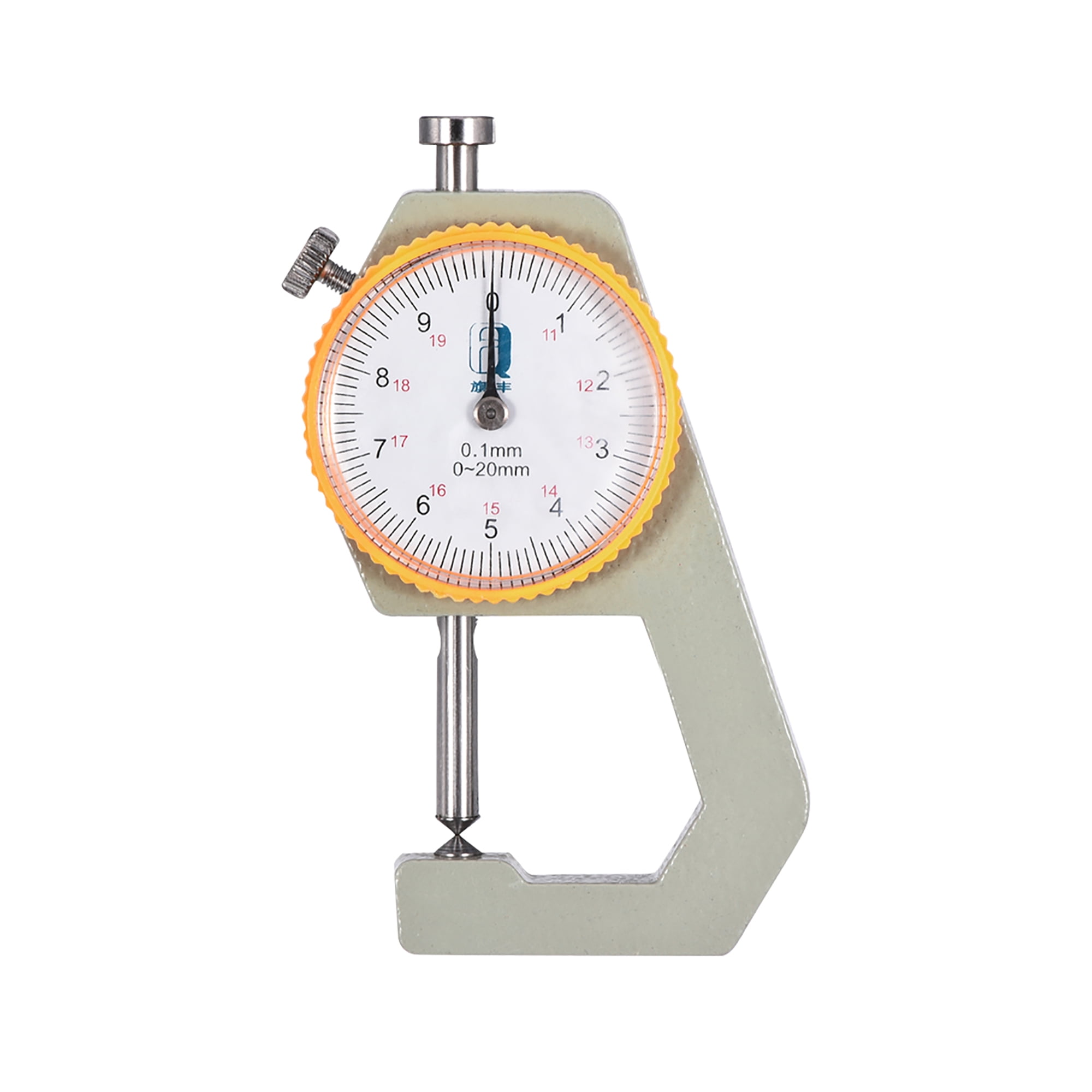 Thickness Gauge 020 0.1mm Range Cusp Head Round Dial Indicator Aluminum Alloy