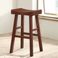 thumbnail image 2 of Furniture of America Colan Saddle Bar Stools, Dark Cherry - Set of 2, 2 of 4