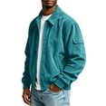 thumbnail image 5 of Gamivast Men's Corduroy Jackets Button Down Long Sleeve Shacket Tops Vintage Bomber Coat with Pocket Casual Fall Winter Outerwear Everyday Wear, 5 of 7