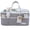 Gray/Mint Green, variant on Lily Miles Extra Large Baby Diaper Caddy Organizer for Changing Table or Car - Unisex Baby Shower Basket (Gray/Mint)