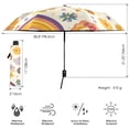 thumbnail image 3 of FORMRS Travel Umbrella Folding Auto Open Close Windproof Rain UV Protection, Beige Retro Rainbow, 3 of 8