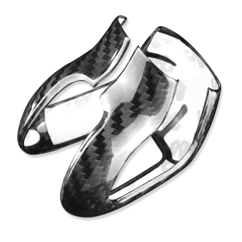 ZS Carbon Fiber Car Gear Shift Knob Cover For Volvo XC60 XC90 S60 S90 V60 V90 Black