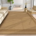 thumbnail image 7 of Well Woven Modern Plain Border Brown Flat Pile Easy to Clean 5'3" x 7'3" Area Rug for Living Room Dining Room Bedroom and Kitchen, 7 of 7