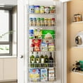 thumbnail image 6 of Adjustable Cabinet Door Organizer, 8-Tier Hanging Spice Rack Organizer, Metal Over the Door Pantry Organizer, Pantry Organizers and Storage Shelves for Kitchen Bathroom Laundry Room, White, 6 of 18