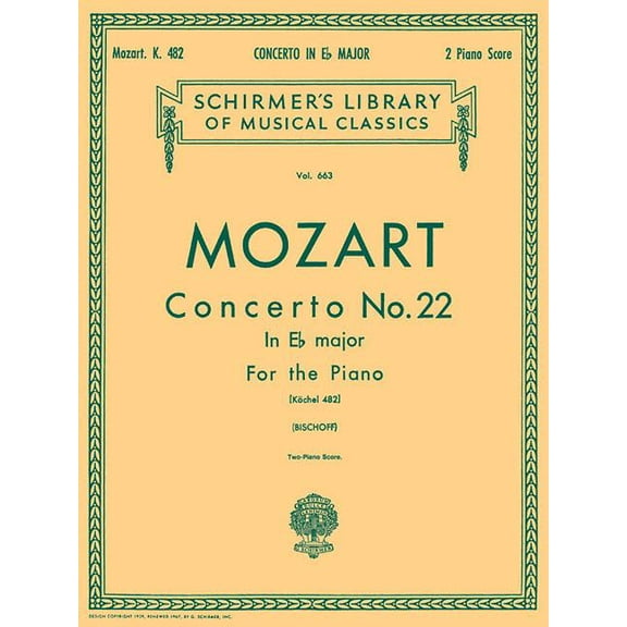 Concerto No. 22 in Eb, K.482: Schirmer Library of Classics Volume 663 National Federation of Music Clubs 2024-2028 Piano, (Paperback)