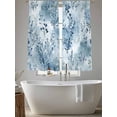thumbnail image 5 of Blue Botanical Art Sheer Curtains 72 Inch Length 2 Panels Set, Watercolor Leaf Modern Elegant Voile Window Treatment Rod Pocket Curtains Sheers Drapes for Bedroom/Living Room/Kitchen 52"x72"x2, 5 of 7
