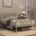 thumbnail image 6 of Renwick Journee x-Design Metal Platform Twin Bed, Antique Gold, 6 of 8