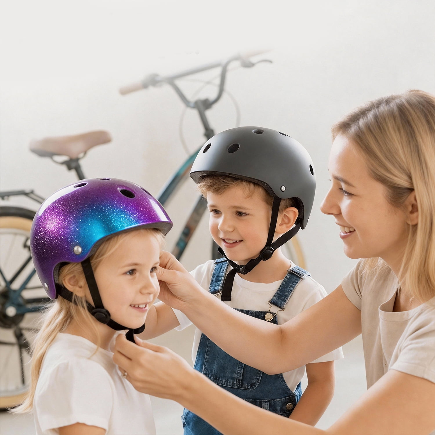 BOSONER Kids/Youth Bike Helmet, Lightweight Multi-Sport Adjustable Helmets for Bicycle Skateboard Scooter Skate Cycling