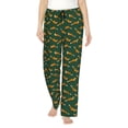 thumbnail image 1 of Balery Cartoon Fox 1 Pantalones de pijama para mujer, pijamas ultraligeros, pantalones de estar por casa-Large, 1 of 6