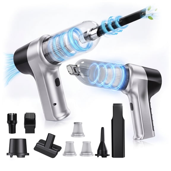 YIKEXINCHEN Handheld Car Vacuum Cleaner Cordless,4-in-1 Portable Mini Household Compact Vacuum Cleaner with 6 Attachments for Car