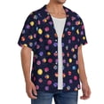 thumbnail image 2 of Sigee Planets for Men's Casual Short Sleeve Button Down Shirts Men's Shirts Summer-Small, 2 of 5