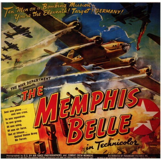The Memphis Belle A Story Of A Flying Fortress 1944 11x17 Movie Poster Walmart Com Walmart Com