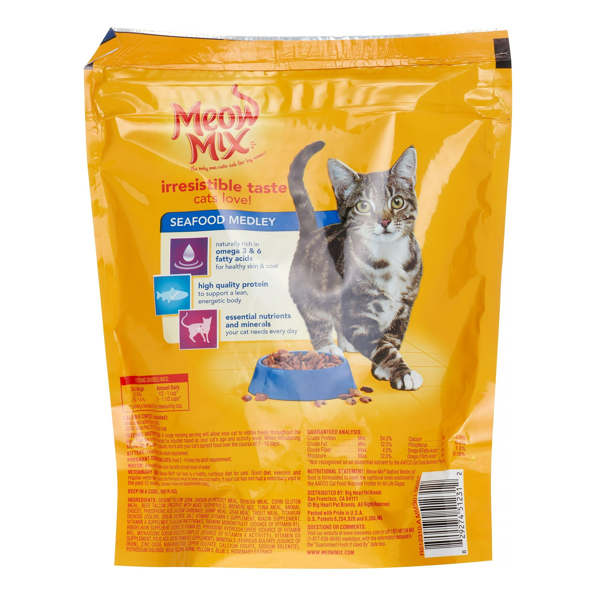 Meow Mix Seafood Medley Dry Cat Food, 18 oz