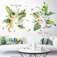 thumbnail image 3 of Cute Kittens Palm-Leaf Scandinavian Simple and Fresh Wall Stickers, sacinora Cartoon Cat Animal Wall Decals Removable Vinyl Peel and Stick for Living, 3 of 4